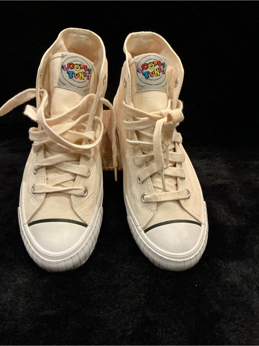Keds Looney Tunes High-Top Canvas Sneakers in Cream